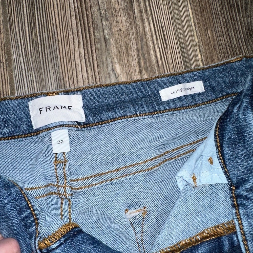 Frame Denim Light Blue Straight Leg Jeans - Picture 7 of 11